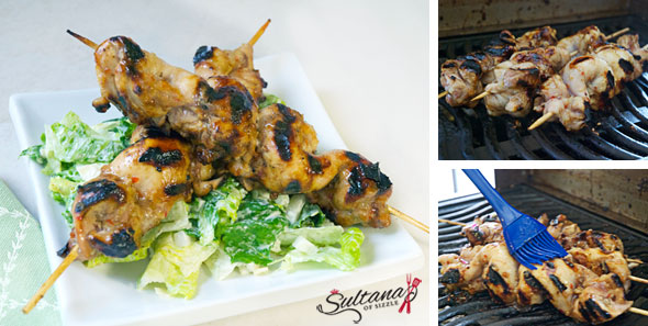 Honey Beer Chicken Skewers