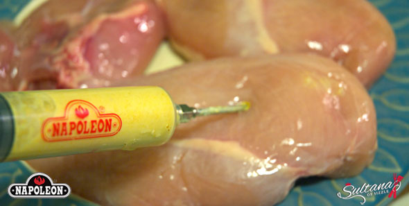 inject the chicken with curried coconut milk