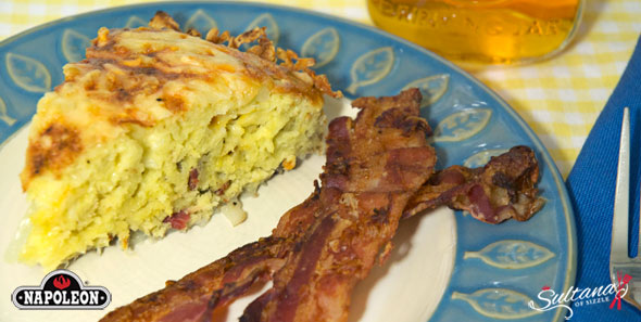 Swiss Cheese Quiche With Potato Crust